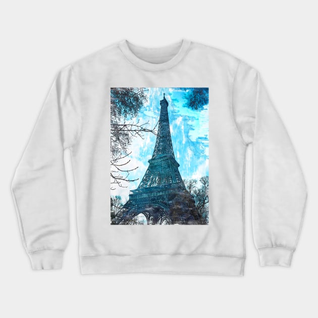 Eiffel Tower Through The Trees. For Eiffel Tower & Paris Lovers. Crewneck Sweatshirt by ColortrixArt